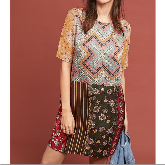 Anthropologie Dresses & Skirts - Anthropologie Sz M Patchwork Tunic Dress by Tiny
